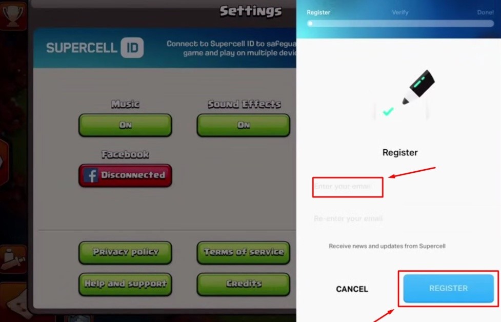 Register Supercell ID